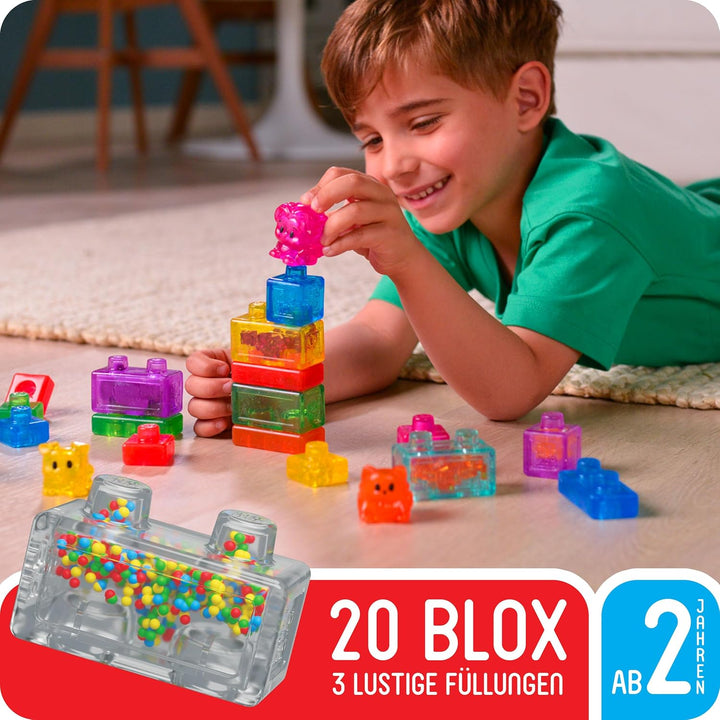 Jelly Blox - My Pets and Me Set, Mein Haustier und ich Set, 20 weiche Spielblöcke, Konstruktionsspie