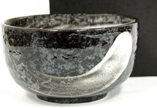 Original japanische Matchaschale HAKE-TENMOKU in Geschenkbox Porzellan Matcha Schale Ø 12,8 cm, H 7