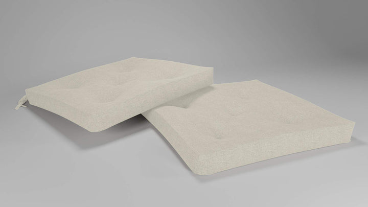 Rollmayer 2er Set Stuhlkissen Velvet Creme 163 40x40x4cm mit Steppung | Wasserdicht, Regenfest, Für