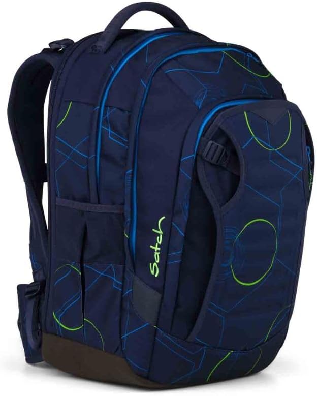 Satch Match Plus Schulrucksack Set 3tlg. inkl. Schlamperbox und Sporttasche (Blue Tech), Blue Tech