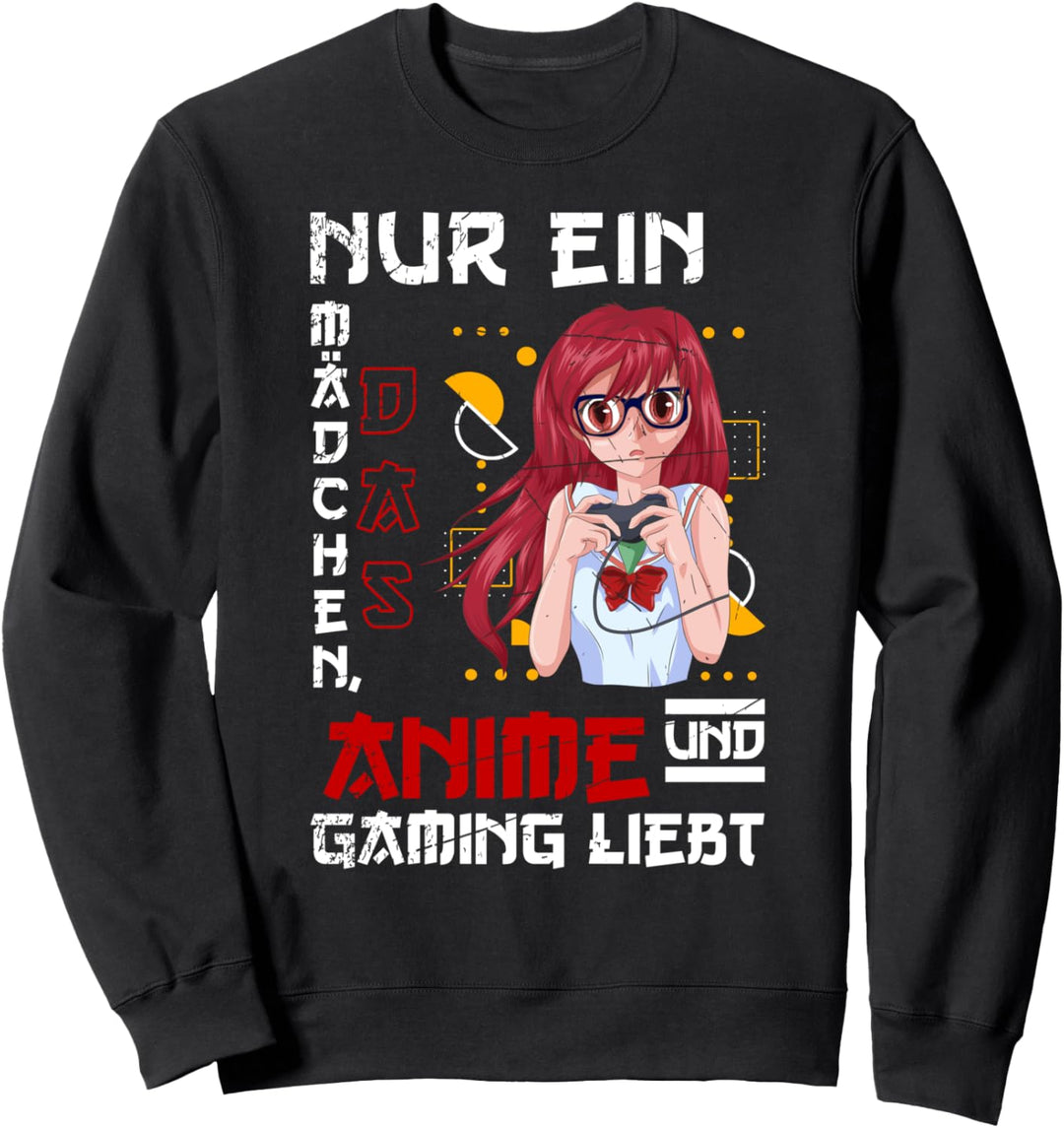 Nur ein Mädchen das Anime und Gaming liebt Gamer Anime Sweatshirt