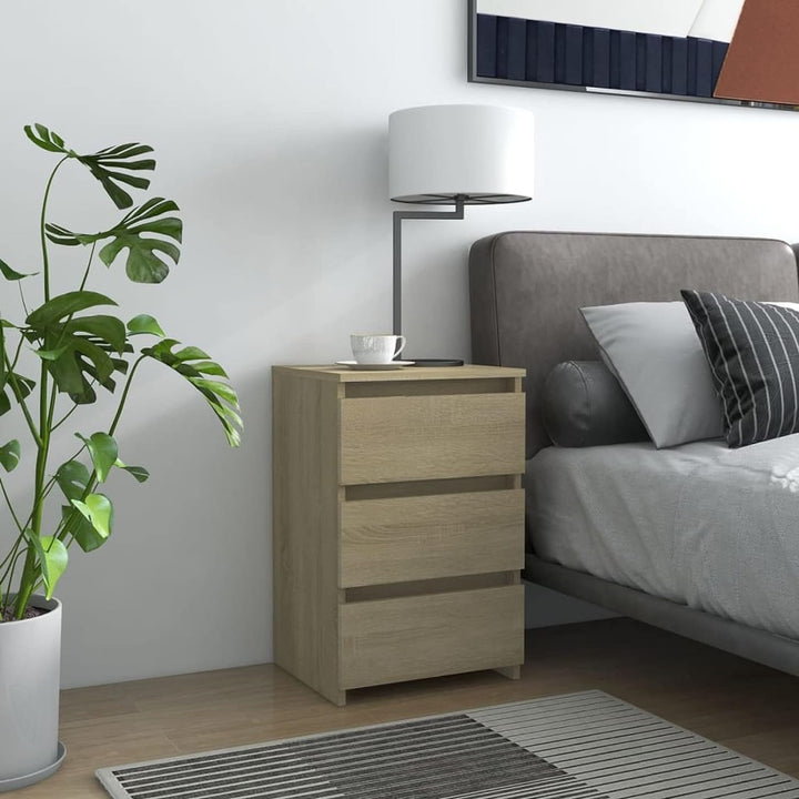 Goliraya 2X Nachttisch mit 3 Schubladen Nachtschrank Nachtkonsole Nachtkommode Schlafzimmer Schrank