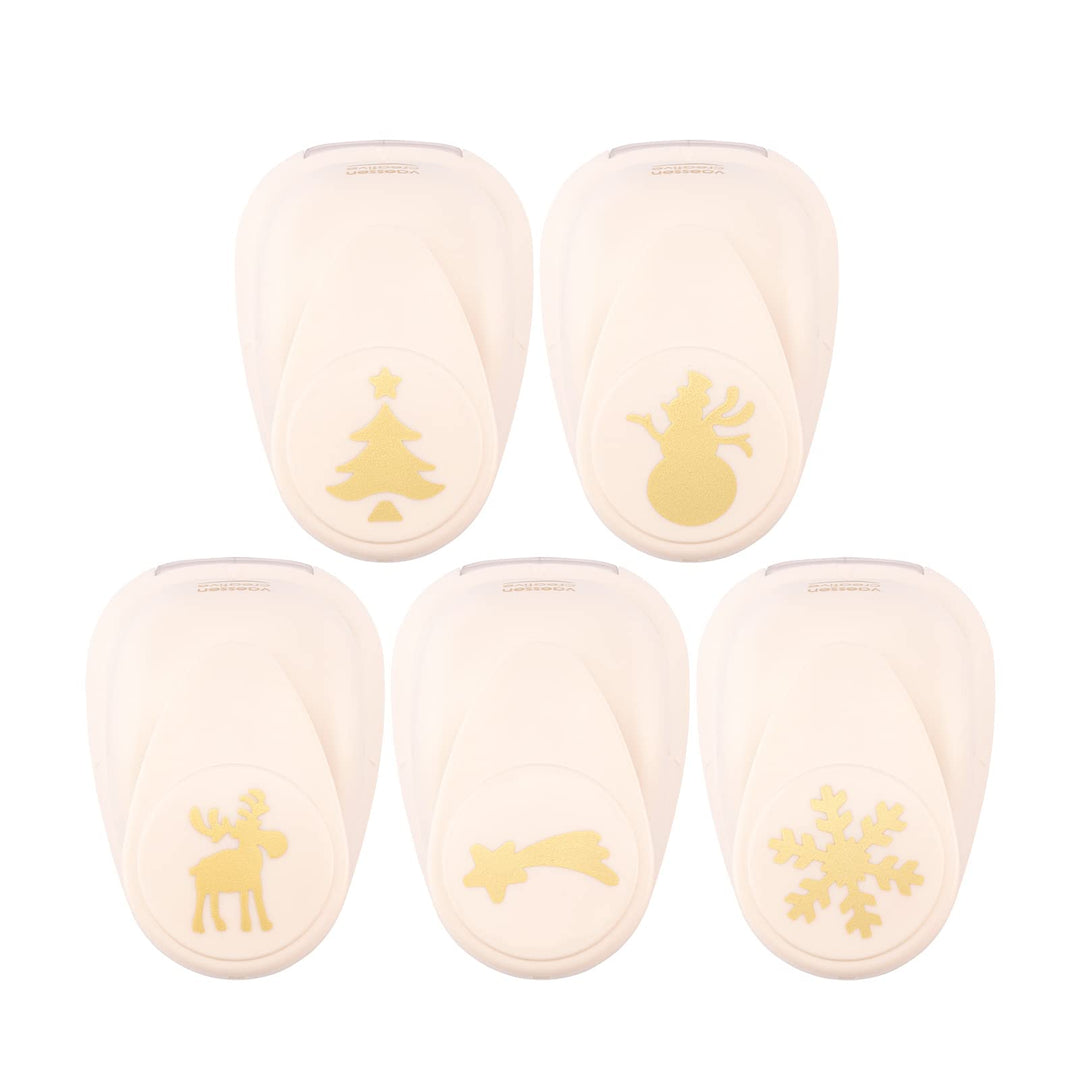 Vaessen Creative Stanzer Set - Motivstanzer - Weihnachten - 5 Stück - Tonpapier und Bastelmaterial b