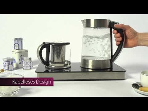 ProfiCook® Tee und Kaffeestation in Einem | 1,7 Liter hitzebeständiger Wasserkocher | Teekanne aus G