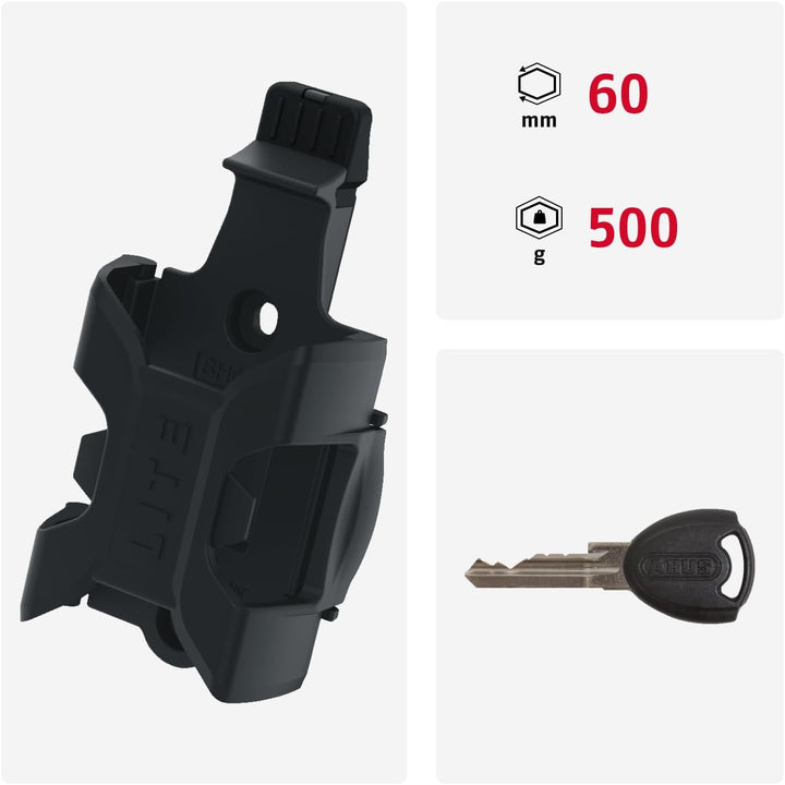 ABUS Faltschloss Bordo Lite 6055K SH mit Halterung - Extra-leichtes Fahrradschloss aus Spezialstahl