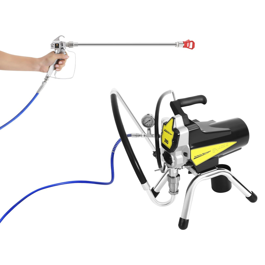 Airless Farbspritzgerät 1800W 3300PSI, Hochdruck Spritzmaschine | Aluminiumlegierung & Edelstahl, 2,