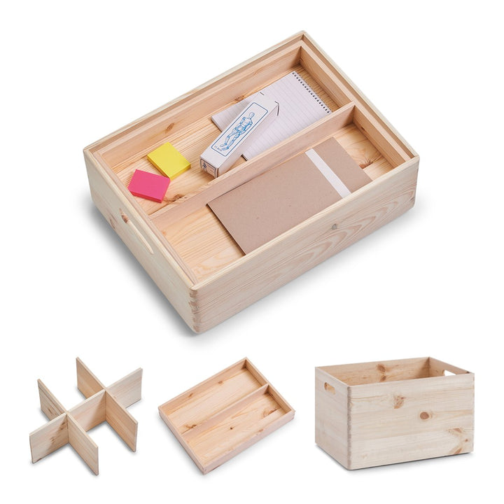 ZELLER PRESENT SCHÖNER LEBEN. PRAKTISCH WOHNEN. 13322 Set Allzweckkiste ca. 40 x 30 x 24 cm, 3-TLG.,