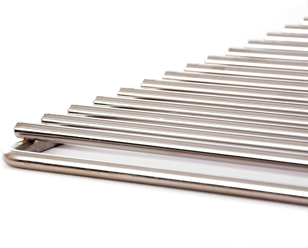 Massiver Grillrost 50 x 35 cm aus Edelstahl 8 mm rostfrei und elektropoliert