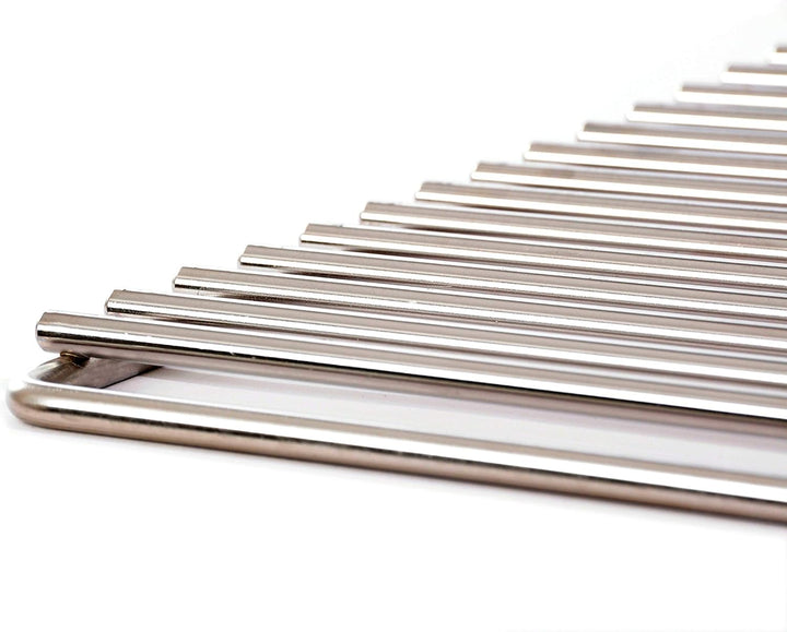Massiver Grillrost 50 x 35 cm aus Edelstahl 8 mm rostfrei und elektropoliert