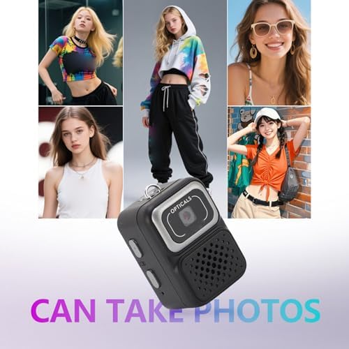 Bewinner Vintage-Digitalkamera, 1080P FHD Vlogging Schlüsselbundkamera mit 0,96-Zoll-Display, 2 MP T