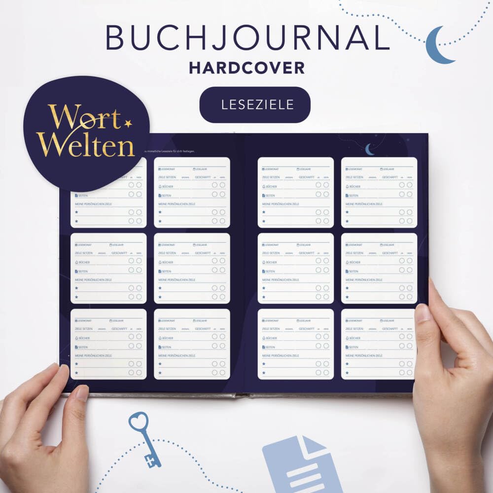 Wort Welten: Buchjournal XXL - Lesetagebuch & Buchjournal für 100 Bücher | Buchtagebuch für Blogger