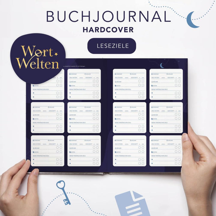 Wort Welten: Buchjournal XXL - Lesetagebuch & Buchjournal für 100 Bücher | Buchtagebuch für Blogger