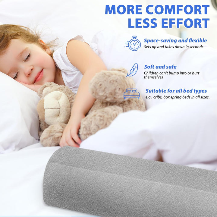 Rausfallschutz Bett, 2er Pack Aufblasbares Bettgitter Rausfallschutz, 127cm Bettkantenschutz Reise f