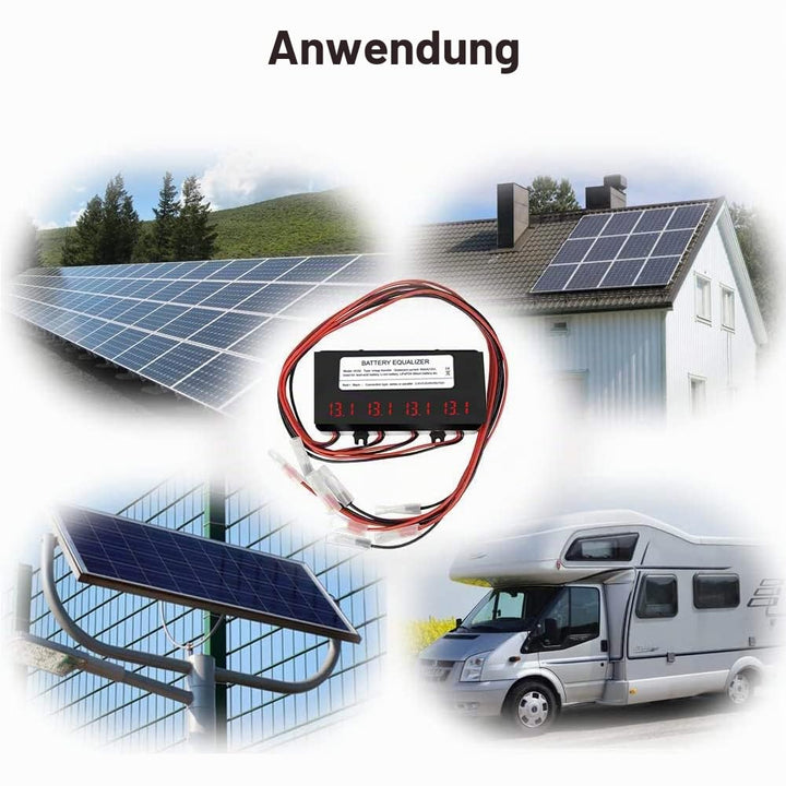 SolaMr 48V Batterie-Equalizer 4x12V Batterie Ausgleicher Battery Balancer Equalizer für Gel/Hochwass