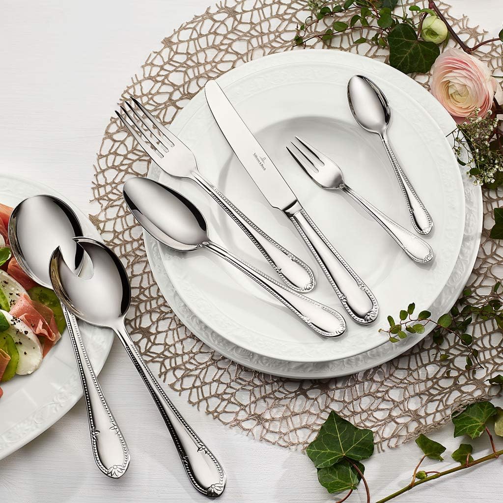 Villeroy & Boch – Mademoiselle Tafelbesteck, Besteckset 68 teilig, spülmaschinenfest, rostfrei, Best