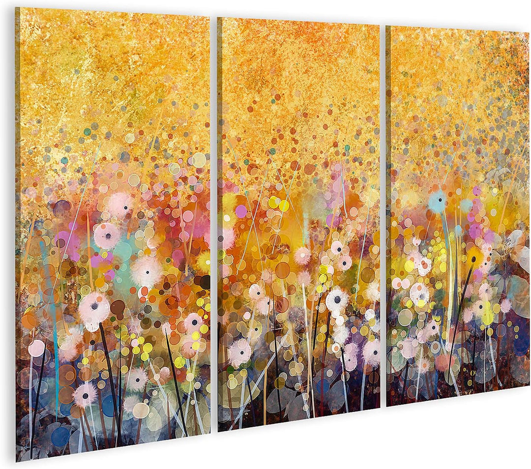 islandburner Bild auf Leinwand Aquarell Rote Mohnblumen Bilder Wandbilder Poster Leinwand 130x80cm -