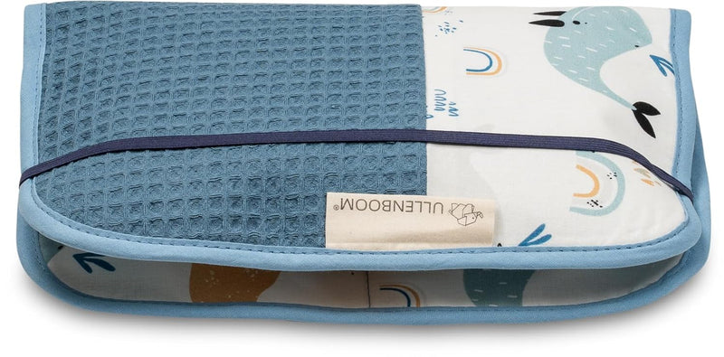 ULLENBOOM Windeltasche für unterwegs, Blau Wale, Made in EU - Wickeltasche für bis zu 3 Windeln, Feu