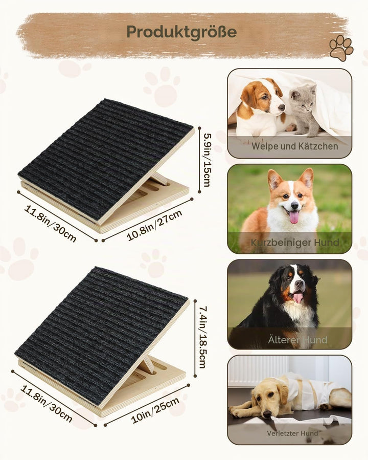 Klappbare treppen für Hunde, Rampe Hund treppe,rutschfeste, 2 Pack für kleine oder mittlere Hunde un