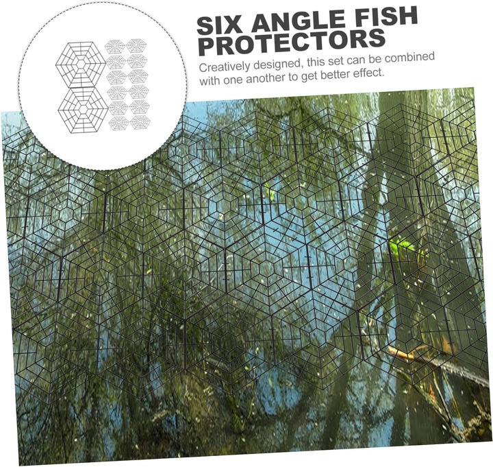 YARNOW 30 Stück 6-eck Fischschutznetz Aus Kunststoff Teichnetz Für Fischteich Outdoor Robust