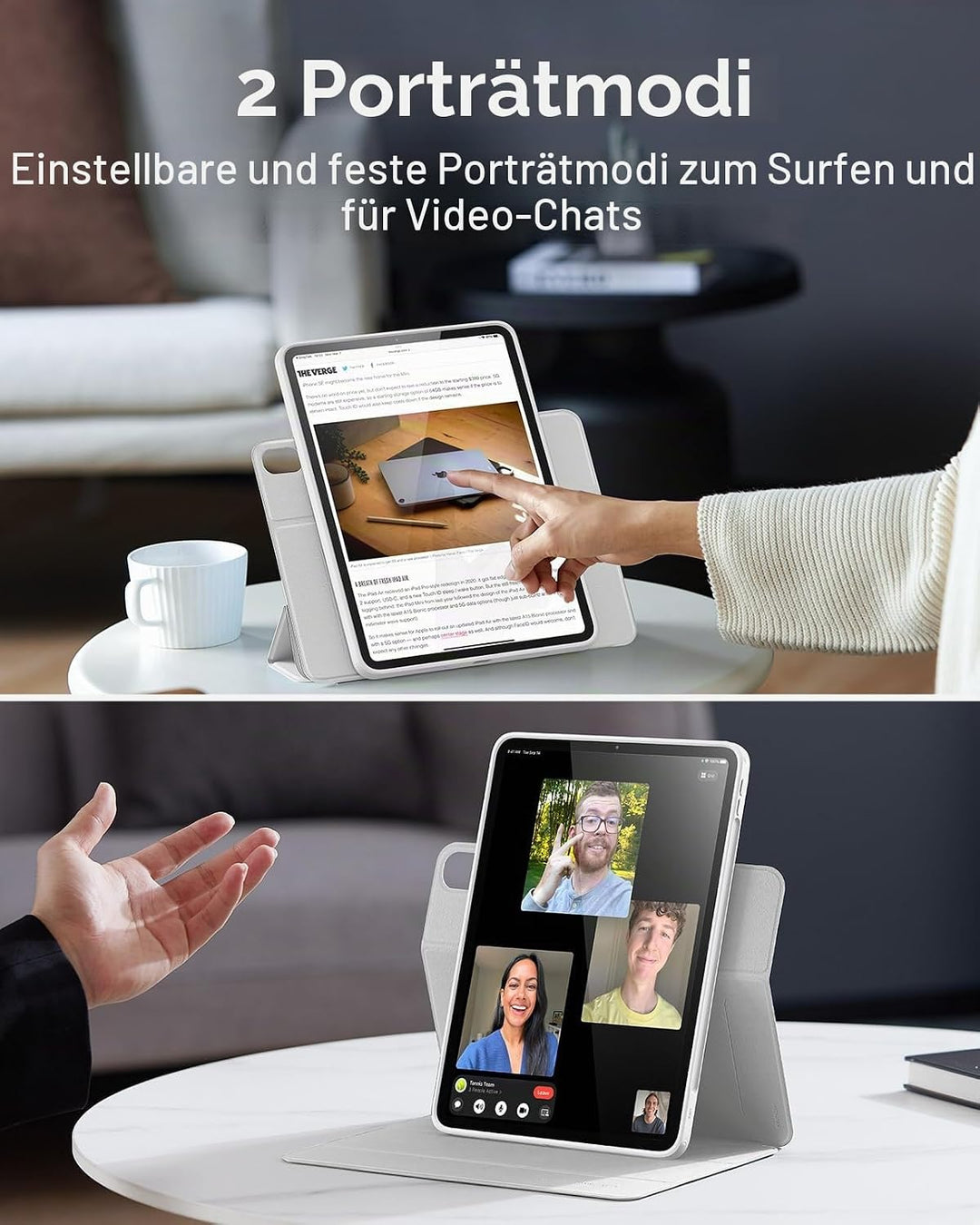 ESR für iPad Air 13 Zoll M4/M3/M2 Hülle, iPad Air 2026/2025/2024 Hülle Stifthalter, abnehmbare magne