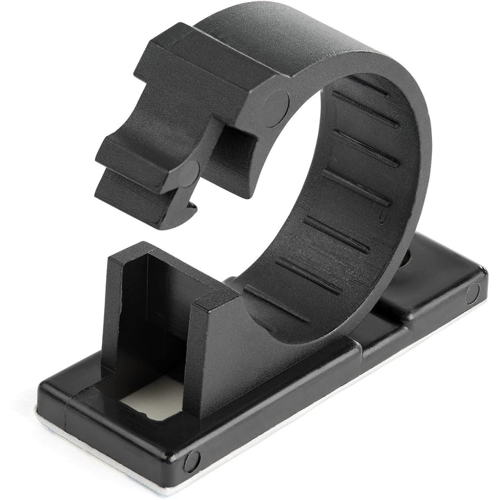 Kabel-Management-Clips, selbstklebend, Nylon, UL/94V-2, Brandschutzklassifizierung, Schwarz, 100 Stü
