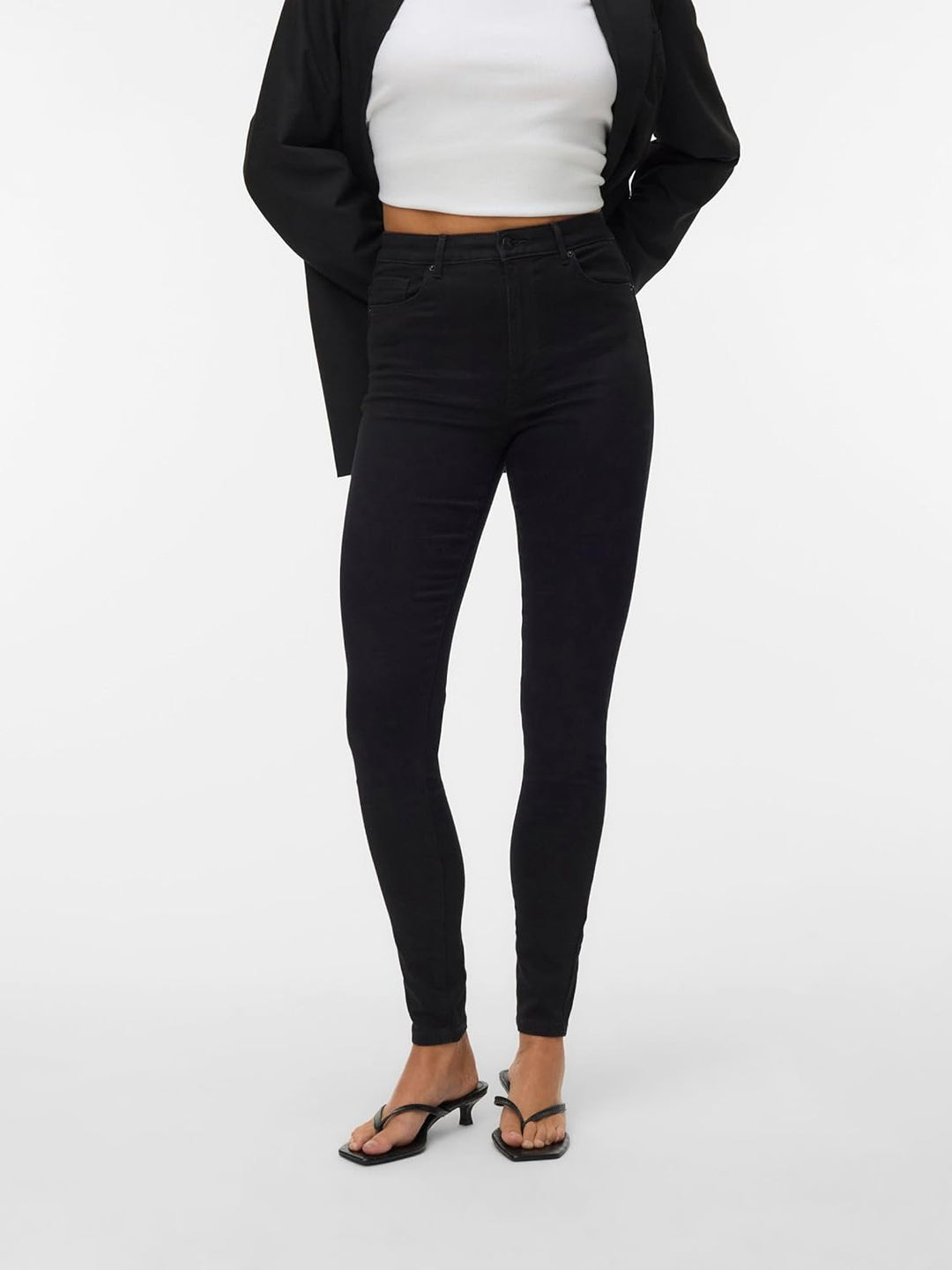 VERO MODA Female Skinny Jeans VMSOPHIA Hohe Taille Skinny Fit Jeans XXS / 32L Schwarz, XXS / 32L Sch