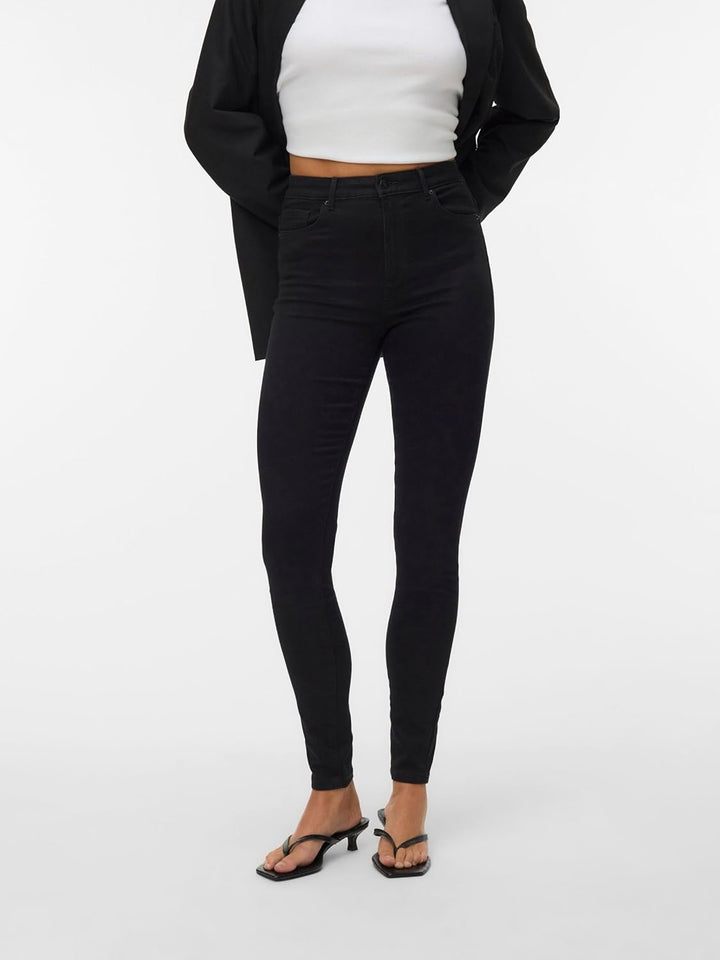 VERO MODA Female Skinny Jeans VMSOPHIA Hohe Taille Skinny Fit Jeans XXS / 32L Schwarz, XXS / 32L Sch
