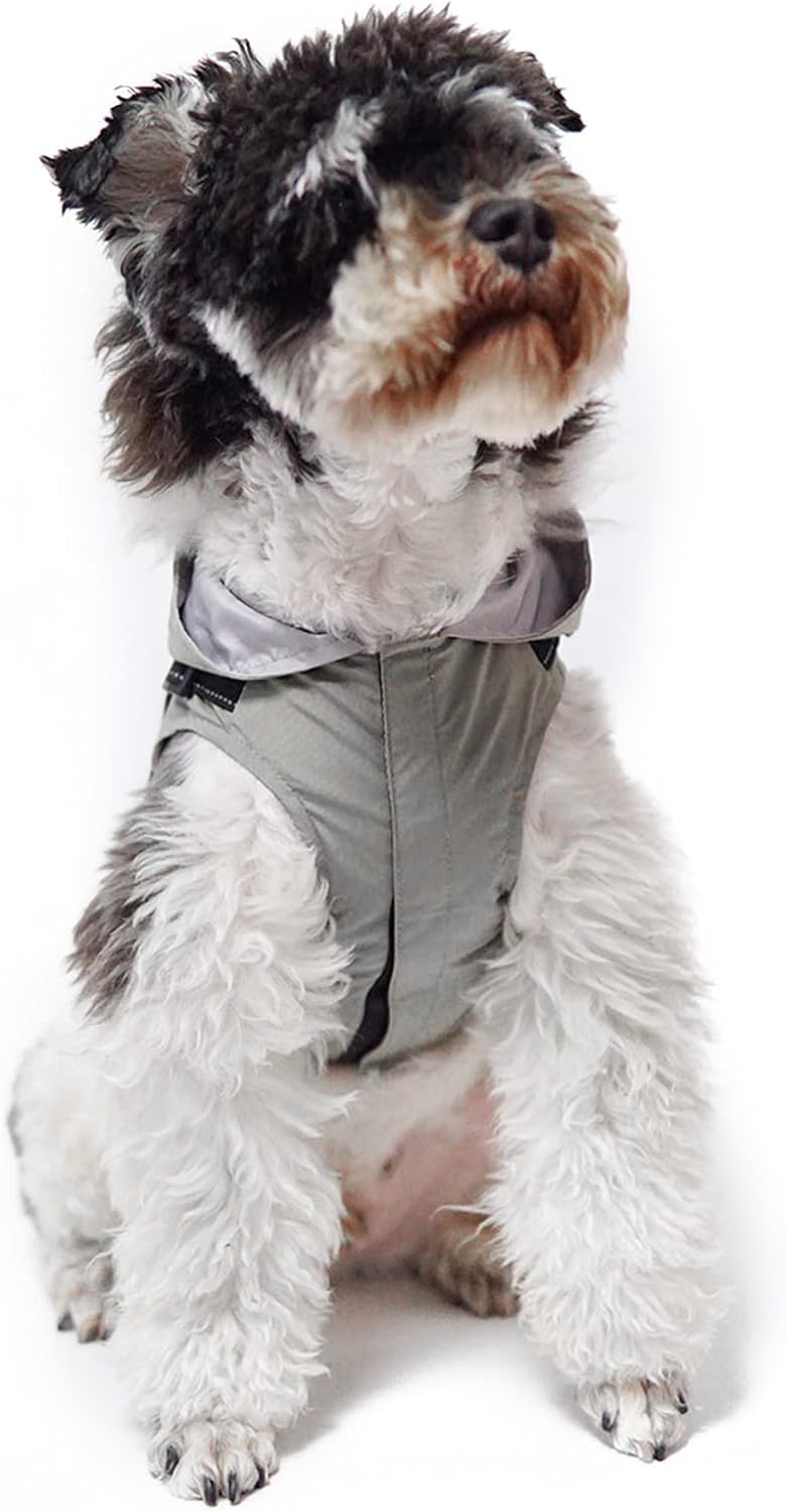 PETCUTE Hunde Regenmantel Regenjacke mit Geschirrl,Winddicht Wasserdichter Hundemantel mit Reflektie