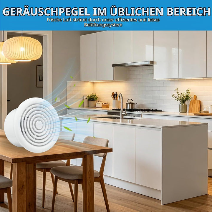 FanGoFast Badlüfter 150 mm, Abluftventilator, wasserdicht, 22 W, für Bad, WC 150MM, 150MM