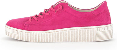 Gabor Damen Low-Top Sneaker, Frauen Halbschuhe,Wechselfussbett 35.5 EU Pink 10, 35.5 EU Pink 10