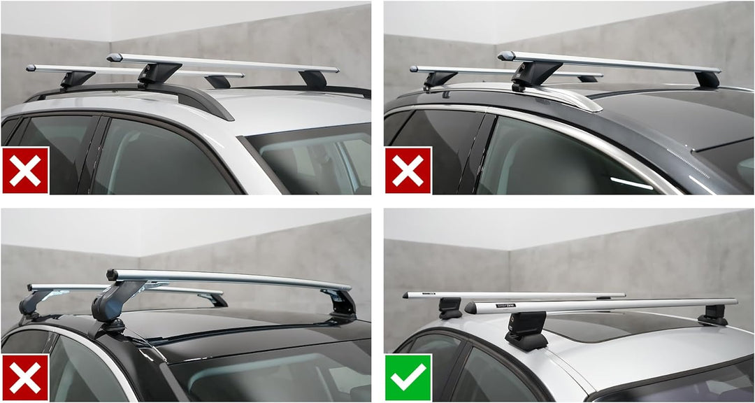Kompletter Aluminium-Dachträger Easy Line Expert 135 cm für Renault Kangoo II Van 2008-2021 mit Befe
