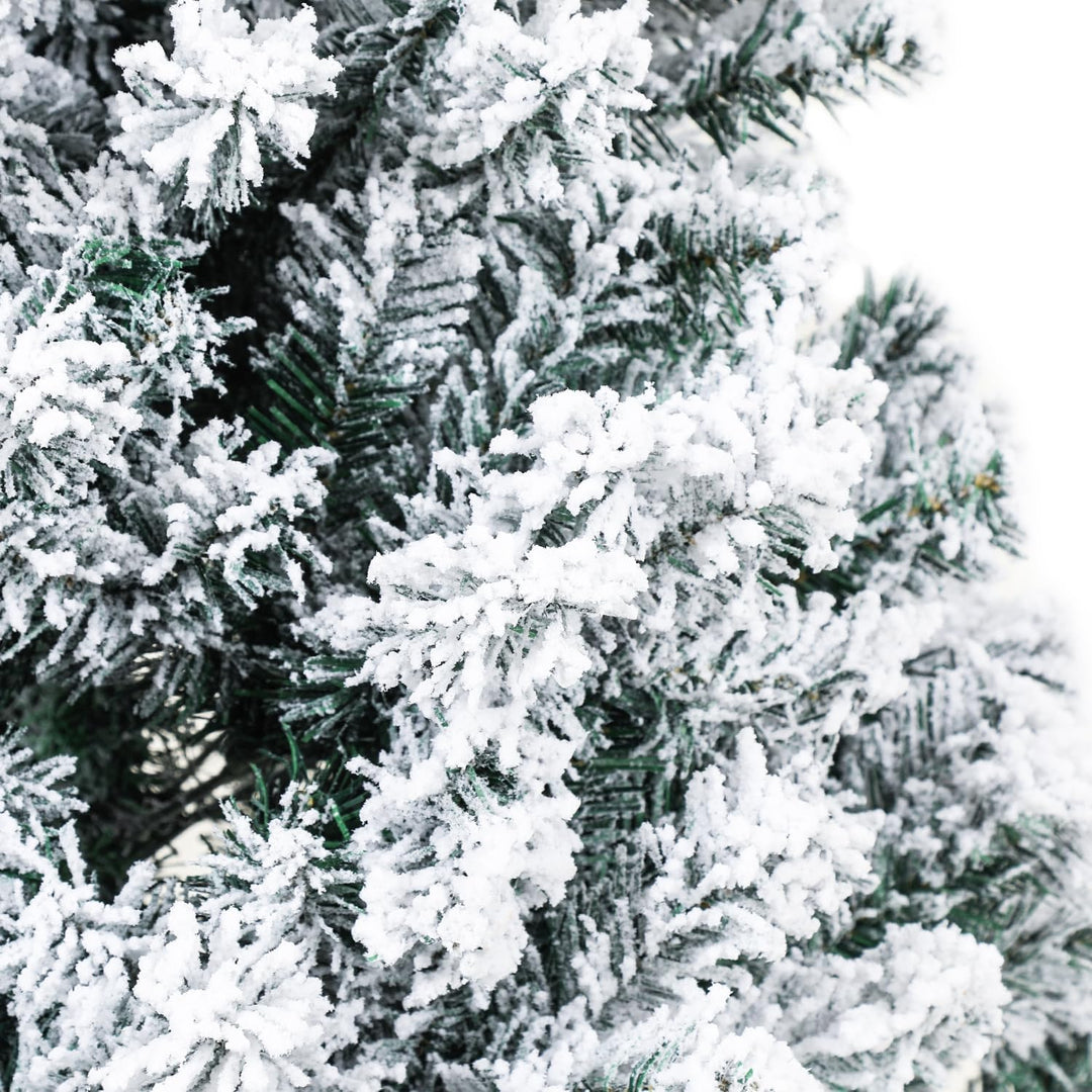 Tubiaz Künstlicher Weihnachtsbaum mit Schnee, 120cm Künstlicher Christbaum für Weihnachtsdeko, Tanne