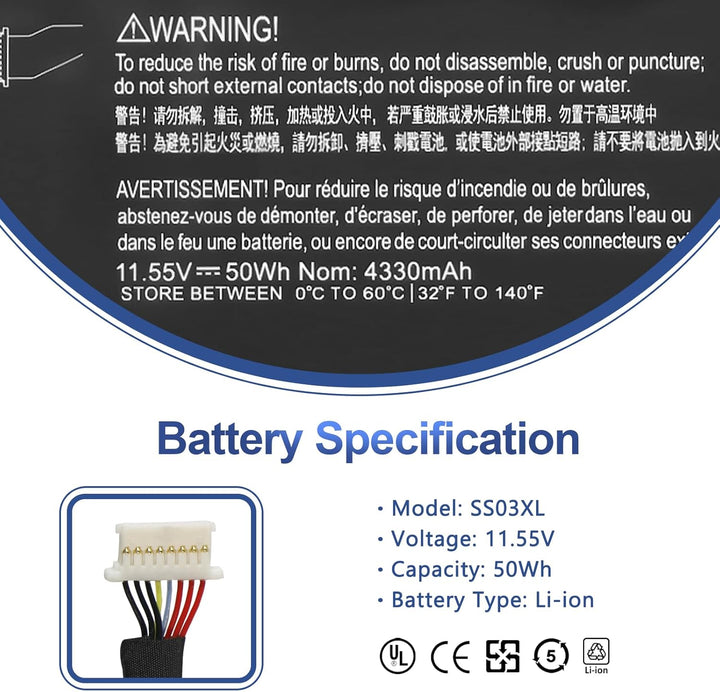 ANTIEE SS03XL 933321-855 Akku für Hp EliteBook 730 735 740 745 830 840 846 G5,EliteBook 735 745 830