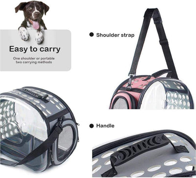 PETCUTE Katzentasche Transporttasche Hunde Tragetaschen Hundetasche Katzentragetasche L Schwarz, L S