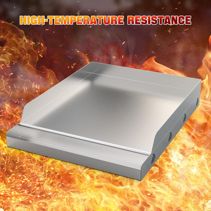 onlyfire Universelle Grillplatte aus Edelstahl, geeignet für die meisten Gas- und Kohlegrills, 31,8