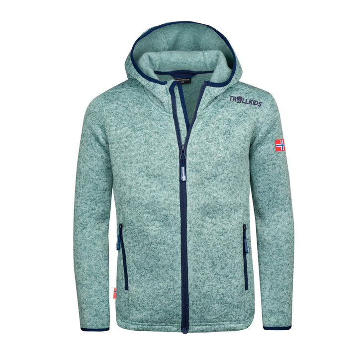 Trollkids Jondalen XT Mädchen Kapuzen Fleecejacke 92 Gletschergrün/Marineblau, 92 Gletschergrün/Mari