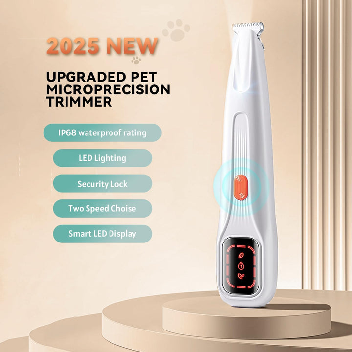 2026 New Pet Präzisionstrimmer, Hundepfotentrimmer mit LED-Licht, geräuscharm, IP68 wasserdicht, Dua