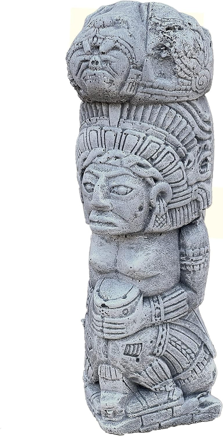 stoneandstyle Steinskulptur Steinfigur Azteken Totem frostfest wetterfest Tikki Steinguss