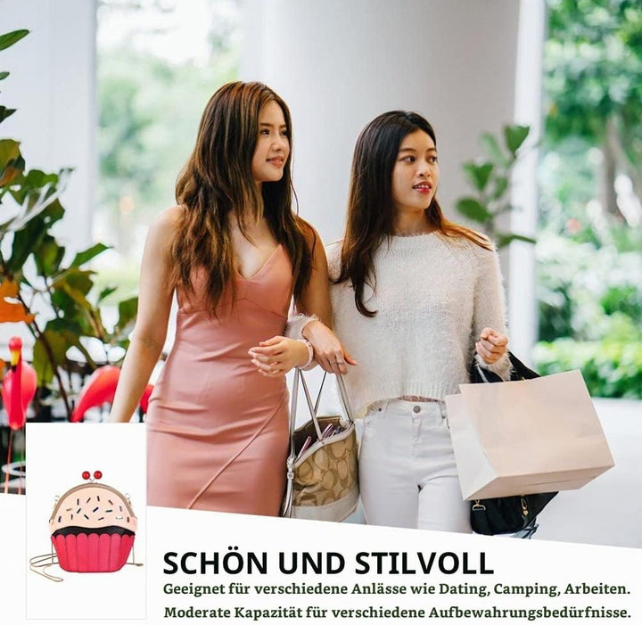 Amosfun Kleine Niedliche Crossbody Geldbörse Einzigartige Cupcake Eis Förmigen Design Handy Schulter