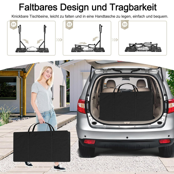 LARS360 Faltbar Maniküretisch Nageltisch mit Absaugung Maniküre Tisch für Nagelstudio, Beweglich mit