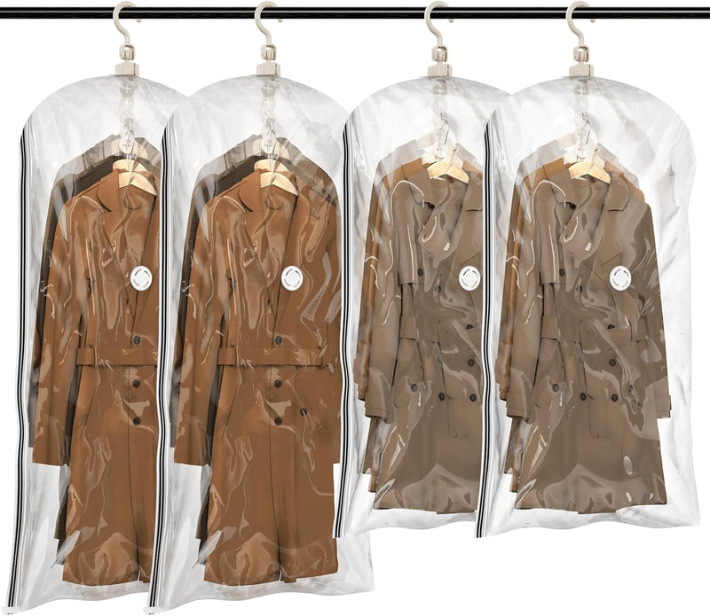 TAILI Hängend Vakuumbeutel Mit Kleiderhaken - Aufbewahren von Jacken, Anzüge und Kleid-Maximieren Si