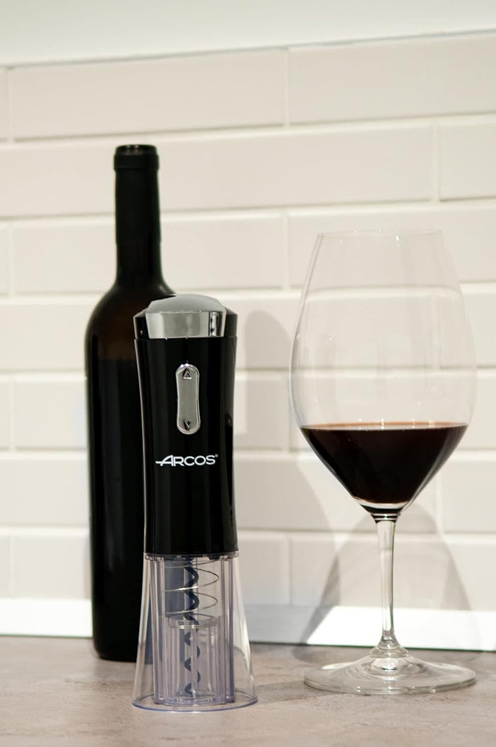ARCOS Elektrischer Korkenzieher aus ABS mit eingebauter aufladbarer Batterie. Moderner und eleganter