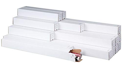 Plan Box quadratisch, weiss, 750x75 mm quadratische Versandhülse Archivierung von Plänen 20 Stück