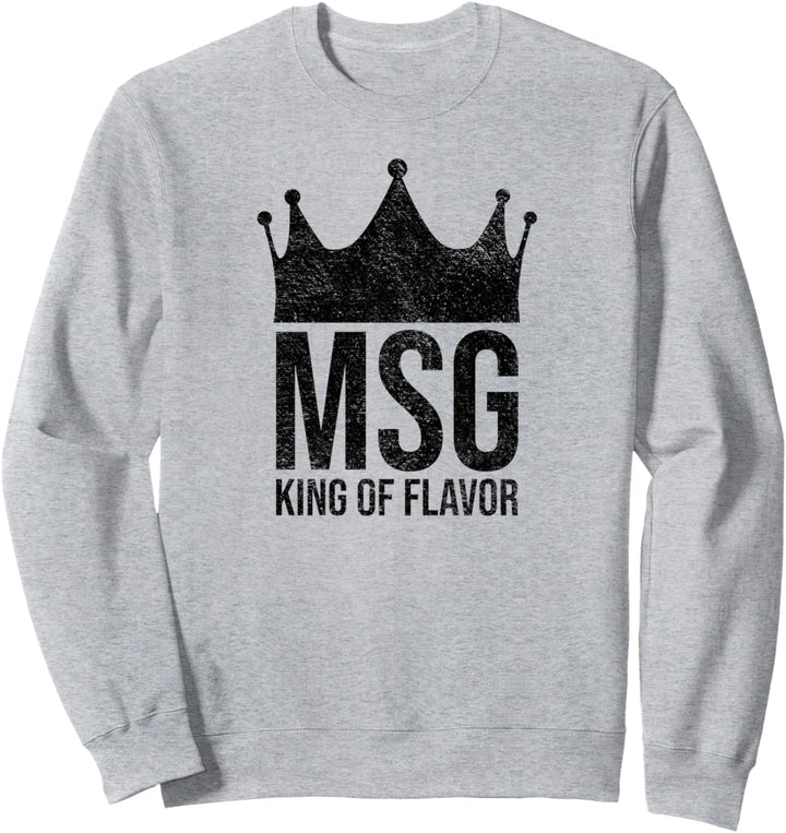 MSG King of Flavor Monodium, Glutamat-Salz auf Rissen Sweatshirt