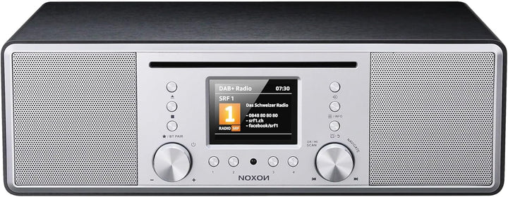 Noxon Furka Silber-Schwarz - DAB+, CD, UKW, Bluetooth, USB, AUX-IN, Stereo, Kopfhöreranschluss Silbe