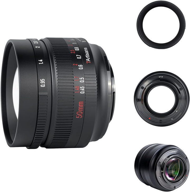 7artisans 50mm F0.95 APS-C Portrait Spiegelloses Kameraobjektiv mit grosser Blende Large Aperture Fi