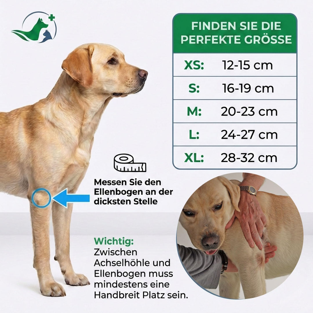 Nature Pet ® Ellenbogenbandage Hund/Ellenbogenschoner mit Netzeinsatz für Kühl- oder Wärmepads ideal