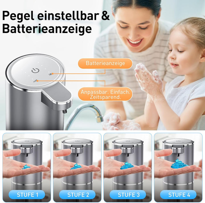 Seifenspender Automatisch Wandbefestigung mit Sensor Infrarot,380ml Elektrischer Seifenspender ohne