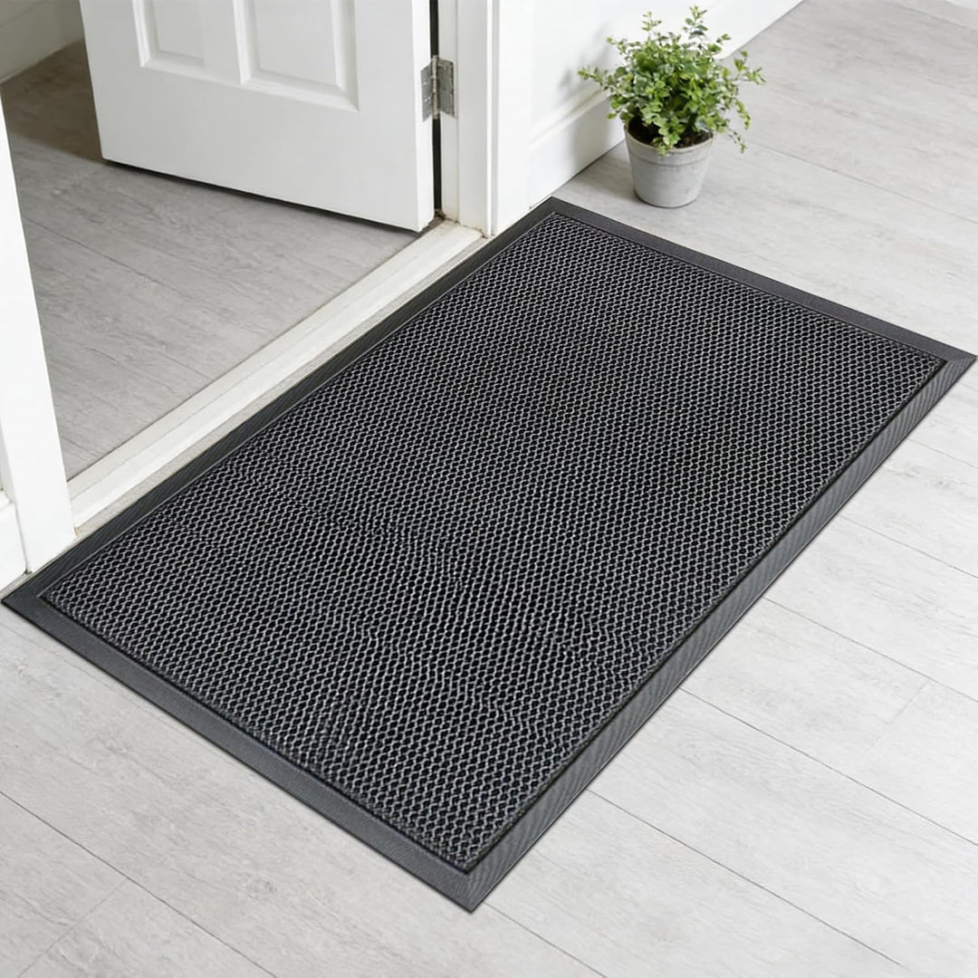 Nicoman Fussmatte aussen rutschfest 60×40 cm – Schmutzfangmatte Outdoor wetterfest für Haustür | TPE