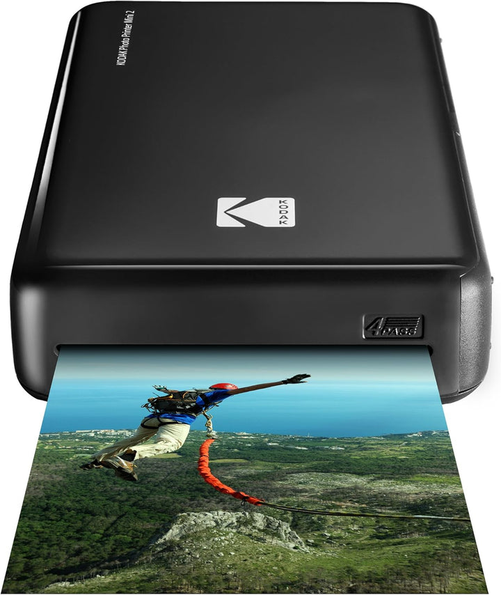 Kodak Mini 2 HD Wireless Mobile Instant Fotodrucker w / 4 Pass patentierte Drucktechnologie (Schwarz